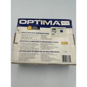 Optima PRT-6 Single Program 6 Station Sprinkler Timer Indoor Digital 145097